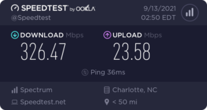 Speedtest Result