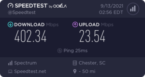 Speedtest Result